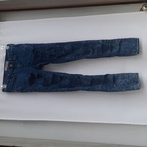 Topshop Moto Leigh Distressed Acid Wash Skinny Jeans